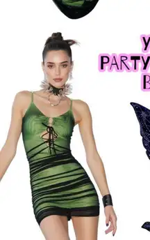 Y2K VTG. PARTY TOPS GOING‎ OUT DOLLS KILL DRESS SKIRT BUNDLE S/2-4