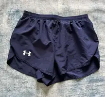 Under Armour Dark Navy Blue Athletic Running Shorts Women's Medium