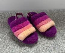UGG Fluff Yeah Colorful Slides Size 6