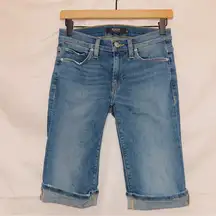 Hudson Jeans Medium Wash Denim Mid Rise Amelia Bermuda Shorts size 25