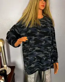 Athleta Blue Camo Sweatshirt
