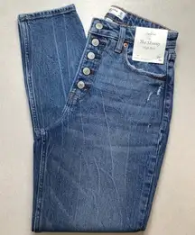 A&F Curve Love High Rise Skinny 25‎ Regular Medium Wash Button Fly NWT