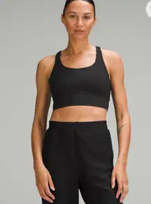 LULULEMON ENERGY RIBBED LONGLINE BRA , 4 , Black