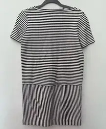 Madewell Dockside Black & White Striped Mini Dress Womens Size Small Stretch