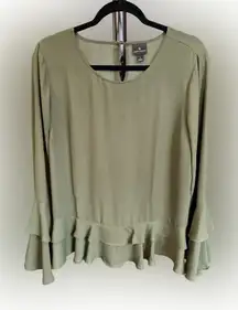 Worthington‎ - Bell Sleeve Ruffled Blouse