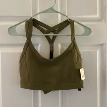 FP Movement - Run Day Racer Bra - M - Army - NWT