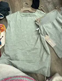 NWT harmony balance Green Sleeveless Top and Short set size M