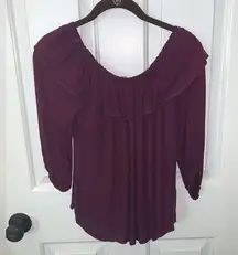 YFB Young Fabulous & Broke Burgundy Purple Top