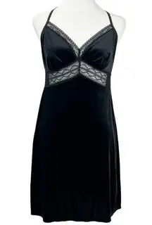 Apt 9 Intimates Black Babydoll Slip Lace Bow Lingerie Size M