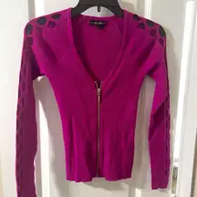 Guess Fuchsia Ribbed Sweater