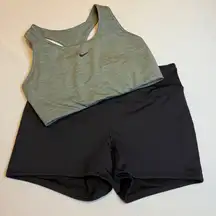 Nike Women's Athleisure Set Sports Bra & LL Bean Shorts Workout Activewear Set #