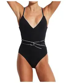 Seafolly Active Piped One-Piece Swimsuit Size US/12