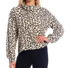 Sanctuary Klara Animal Print Turtleneck Sweater 2X