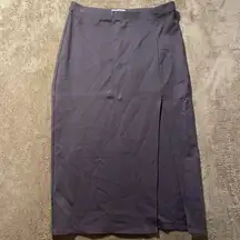 Aritzia Babaton Skirt Womens 10 Pencil Gray Slit Midi Old Money Stretch Minimal