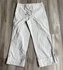 Eddie Bauer Womens Sz 2 Embroidery Stretch Roll Up Hiking Pants Gorpcore‎