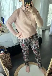 All Saints Pink Wool Yak Blend Roll Neck Sweater Size Medium