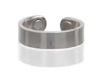 Magnetic Plain Smooth Silver Ring - Pain Therapy Energy Ring