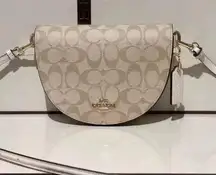COACH Ellen Crossbody In Signature Light Khaki & Chalk C1430