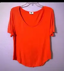 Old Navy Orange Basic Short Sleeve Shirt size L