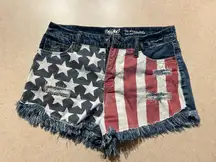 American-flag Themed, 4th of july jean shorts