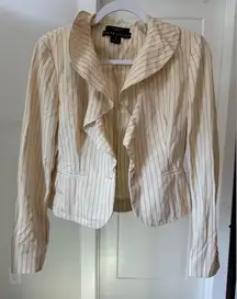 Ralph Lauren Black Label Cream Striped Blazer