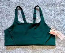 NWT FP MOVEMENT X HATCH Square Neck  Never Better Sports Bra~Garden Green Sz M🧡