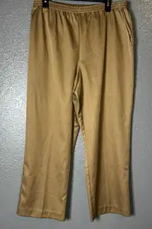 Alfred Dunner Pull On Pants Proportioned Medium Classics F2 261 Tan Size 14