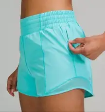 Lululemon  Hotty Hot Shorts Turquoise Hi Rise Nwt 10 High Rise