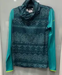 Nike Pro Pullover Women’s Blue Hyperwarm Nordic Infinity Shirt Active Dri Fit XL