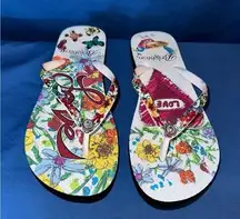 Brighton Size 8 Love Floral with Rhinestone Sandals