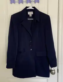 Vintage Focus 2000 by Charles Glueck navy blue multi button up‎ blazer jacket 10