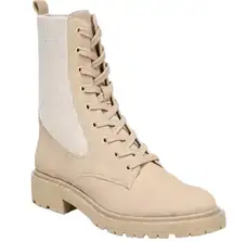 NWT  Water Repellent Lydell Combat Boots Color: SESAME Lug Sole