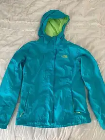 Women’s Blue North Face Hoodie Rain Jacket