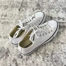 White Platform Converse Low Top