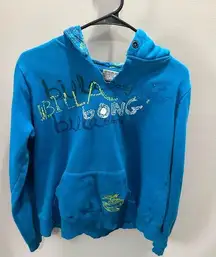 Billabong Women XL Blue Hoodie Sweatshirt Long Sleeve