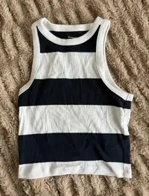 Abercrombie Striped Tank Top Blue White