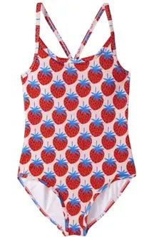 Hanna Andersson Super Strawberries One Piece Swim-suite Women S Preppy Beach