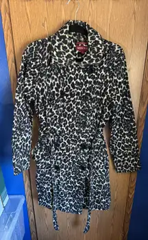 Merona Water leopard Repellent Trench Coat