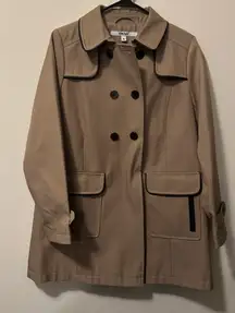 DKNY Tan Double-Breasted Trench Coat women’s medium