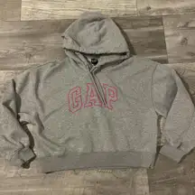 GAP Heather Gray cropped Hoodie