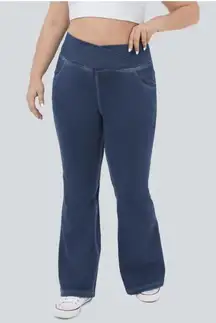 Halara Flex™ High Waisted Crossover Pocket Cool Touch Breathable Washed Casual Jeans Size XL. 