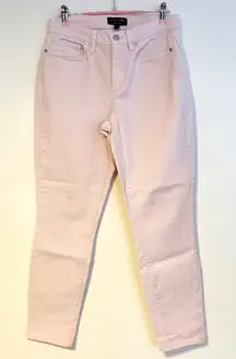 Banana Republic High Rise Curvy Skinny Jeans Light Pink Womens Size 6 28 Waist