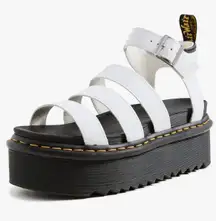 Dr. Martens Platform White Sandals