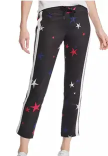 Pam & Gela Stars Side-Stripe Drawstring Crop Ankle Track Pants Joggers Pant XS
