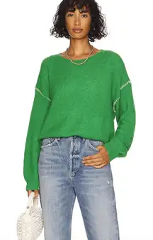 SUNDRY from Revolve Wool Blend Oversized Sweater in Emerald Green - Size - 3(L)
