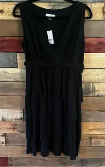 New York & Company Black Ruffle Tank Dress Size Medium‎