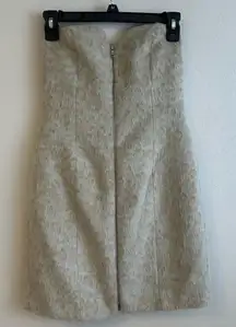 Urban Outfitters Strapless Dress in Cream