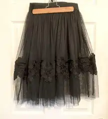 a.n.a  Be Tulle Floral Appliqué Pleated Midi Skirt from Francesca's