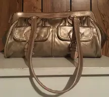 Worthington Gold Faux Leather Shoulder Bag!