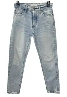 MOUSSY Vintage MV 111‎ Light Blue Naval Tapered Mid Jeans 540FSC11-2000 Size 24